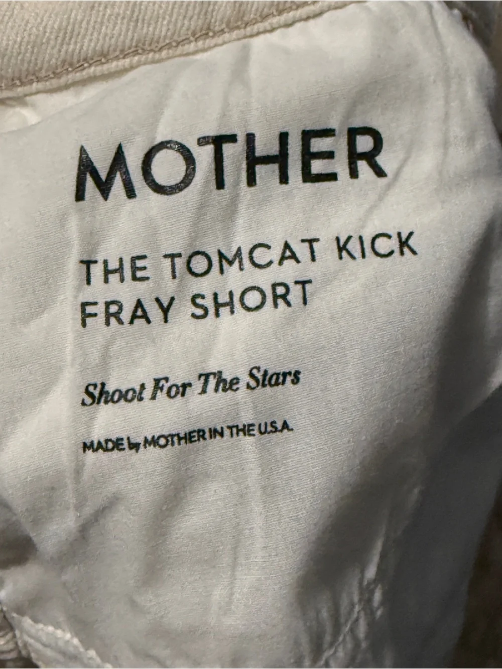 Mother Superior The Tomcat Kick Fray Shorts Women's 27 in Shoot For The Stars